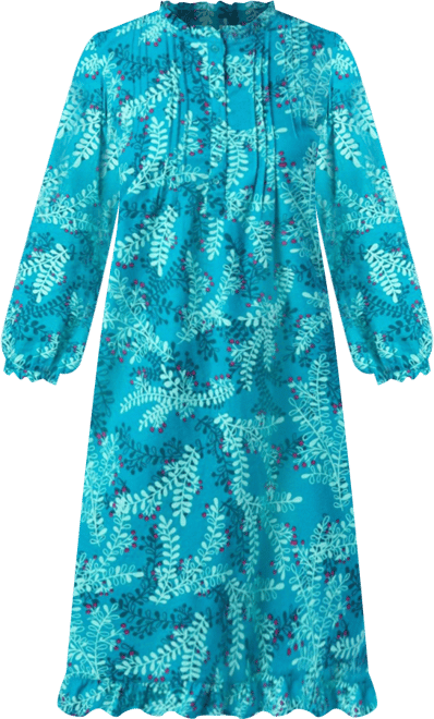 Women's Cotton Flannel Print Short Gown