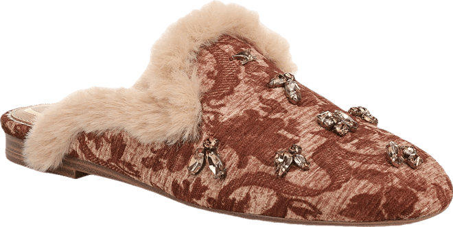 Women's Tillie Embellished Cozy Faux-Shearling Slip-On Clogs