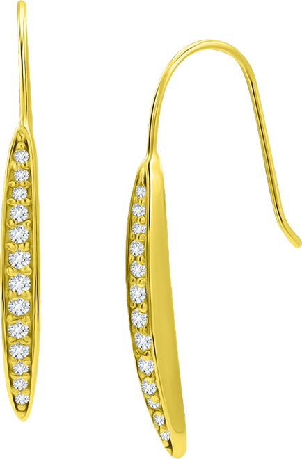 Pave Bar Linear Drop Earrings in Sterling Silver, Macy's Exclusive