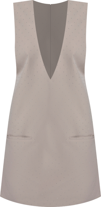 Women's Long Sleeve Twofer Vest Shirt Dress