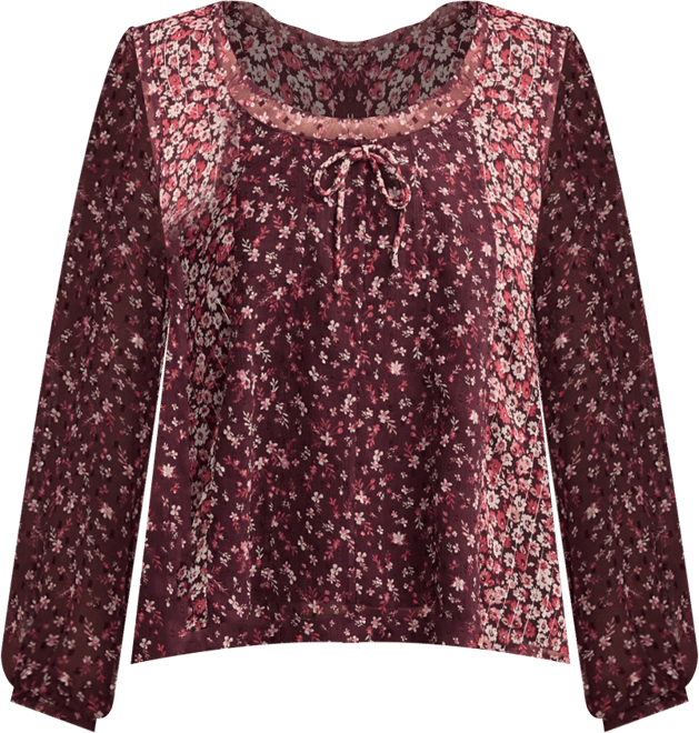 Women's Print Mix Swing Top