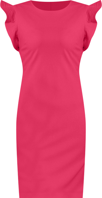 Women's Ruffle Sleeve Scuba Dress