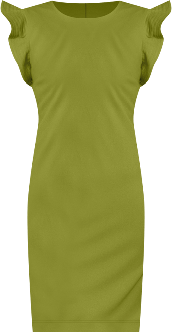 Women's Ruffle Sleeve Scuba Dress