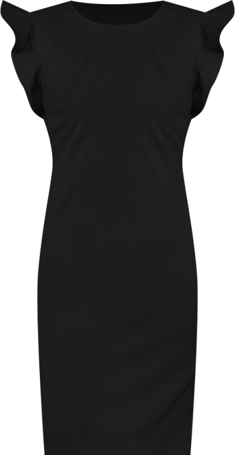 Women's Ruffle Sleeve Scuba Dress