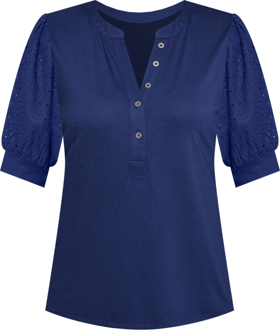 Women's Puff Elbow Sleeve Top