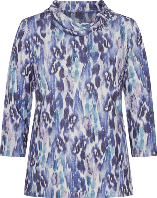 Women's Lake Champlain Animal Melange Three Quarter Sleeve Top