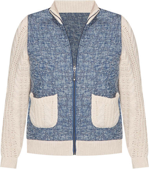 Women's Sunset Canyon Sweater Ribbed Quilted Jacket