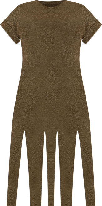 ELOQUII Women's Plus Size Lurex Sweater Dress W Fringes Macy's