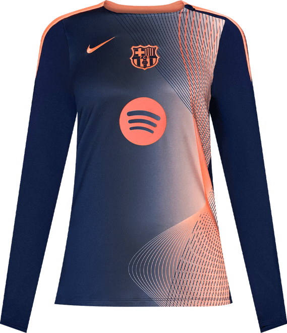 F.C. Barcelona Strike Third Women's Nike Dri-FIT Total 90 Football Pre-Match Crew-Neck Top