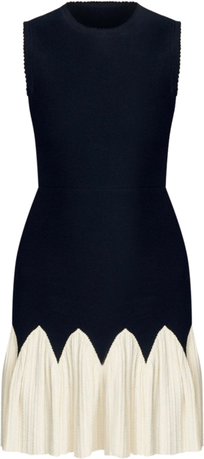 sandro two tone knit dress Sandro Elwire Ribbed Two-Tone Knit Midi Dress