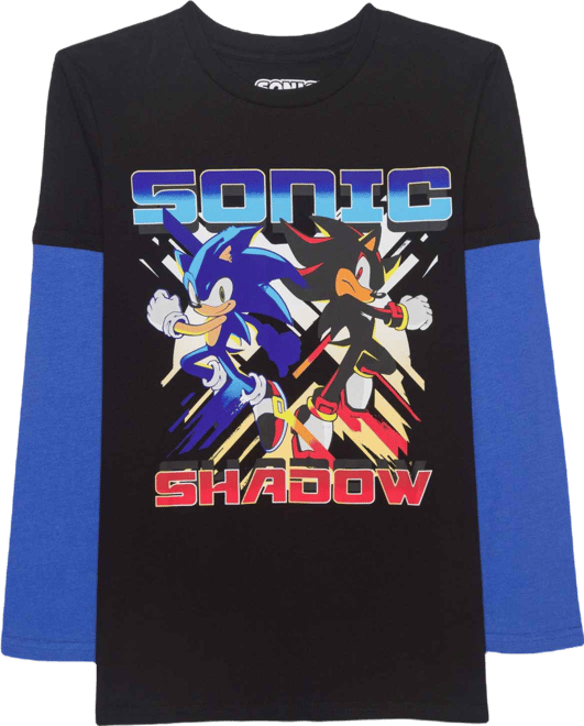 Boys 5-20 Long Sleeve Twofer T-Shirt