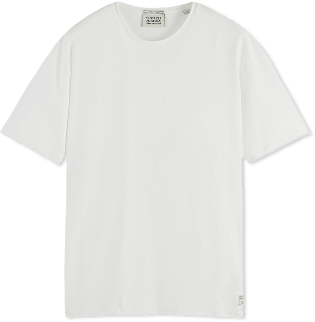 Men's Short Sleeve Raw Edge Crewneck T-Shirt