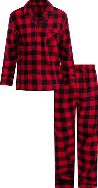Men's Flannel Button Down Pajama Sleep Set