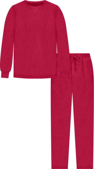 Men's Waffle Crew Neck Sleep Set