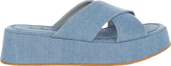 Karbi Denim Flatform Slip Ons Women