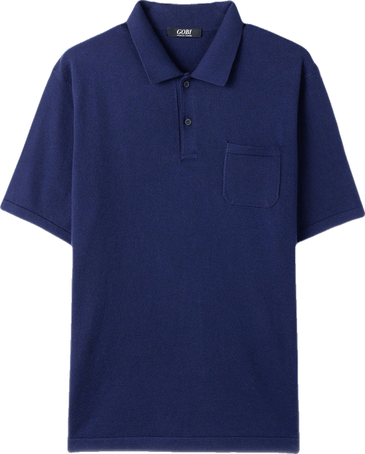 Men's Cotton Silk Cashmere Blend Polo Shirt