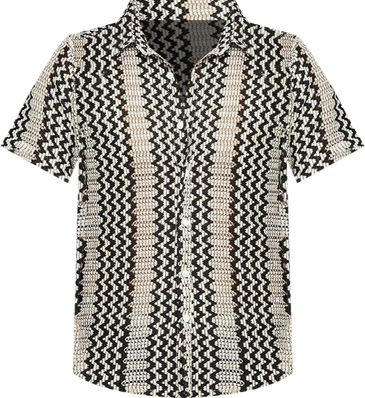 Men's Zigzag-Knit Shirt