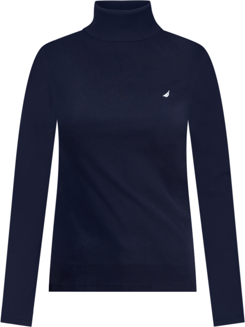 Women's Cotton Turtleneck Long-Sleeve T-Shirt, Online Only