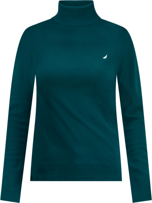 Jeans Women's Cotton Turtleneck Long-Sleeve T-Shirt, Online Only