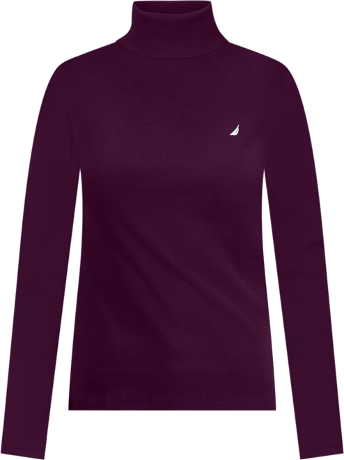 Women's Cotton Turtleneck Long-Sleeve T-Shirt, Online Only