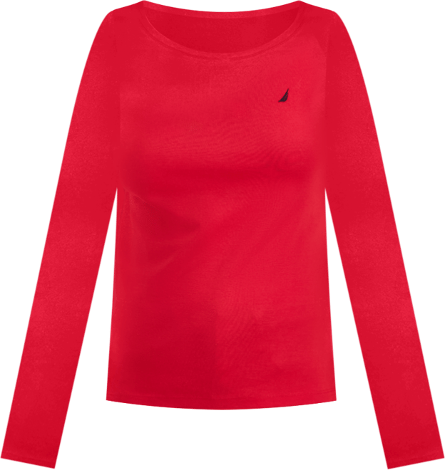 Jeans Women's Cotton Scoop-Neck Long-Sleeve T-shirt, Online Only