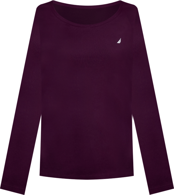 Women's Cotton Scoop-Neck Long-Sleeve T-shirt, Online Only