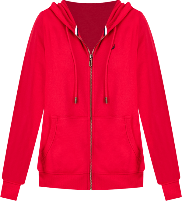 Jeans Women's Solid Zip-Front Hoodie, Online Only