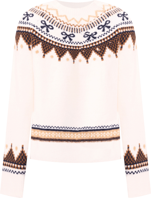 Women's Ribbon Fair Isle Crewneck Sweater