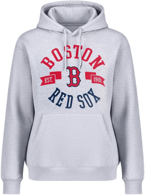Women's Heather Gray Boston Red Sox City Graphic Pullover Hoodie