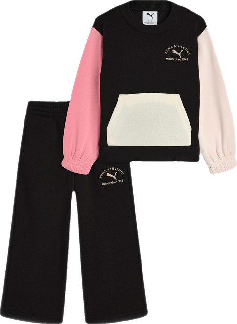 PUMA Matching Sets Toddlers' Fleece Sweatshirt and Wide Leg Pants