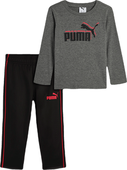 PUMA Matching Setss' Long Sleeve T-Shirt and Pants, Toddlers
