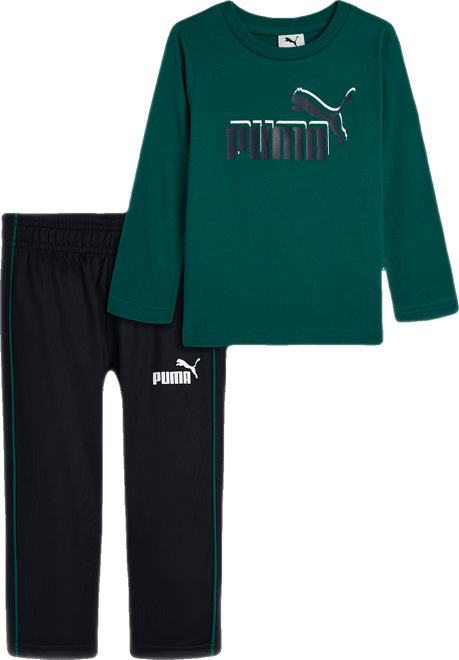 PUMA Matching Setss' Long Sleeve T-Shirt and Pants, Toddlers