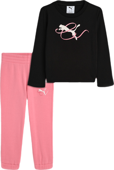PUMA Matching Setss' Long Sleeve T-Shirt and Joggers, Toddlers