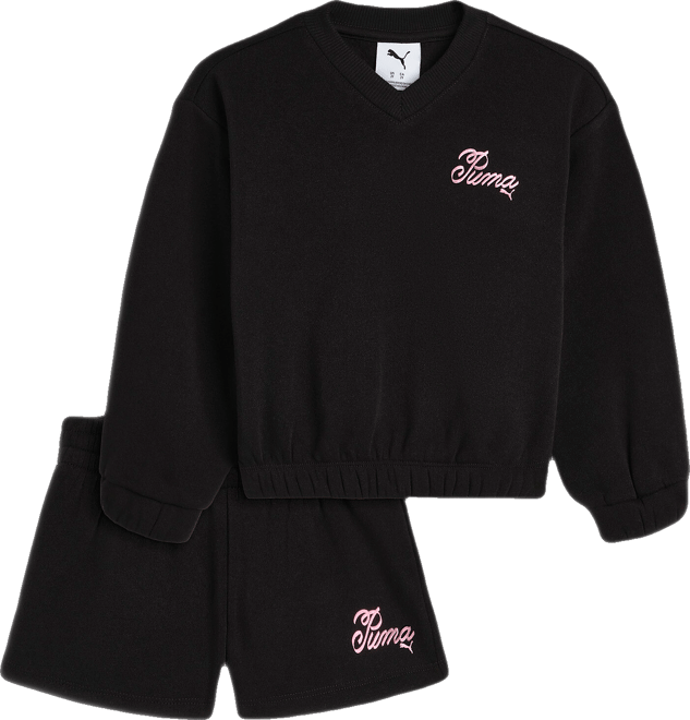 PUMA Matching Setss' Fleece Sweatshirt and Shorts, Toddlers