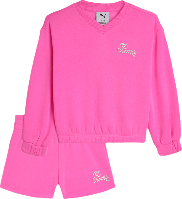 PUMA Matching Setss' Fleece Sweatshirt and Shorts, Toddlers