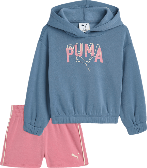 PUMA Matching Setss' Fleece Hoodie and Shorts, Toddlers