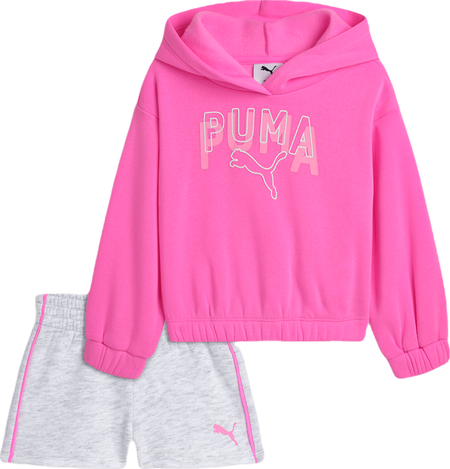 PUMA Matching Setss' Fleece Hoodie and Shorts, Toddlers