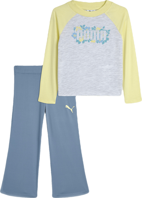 PUMA Matching Setss' Long Sleeve T-Shirt and Flare Leggings, Toddlers