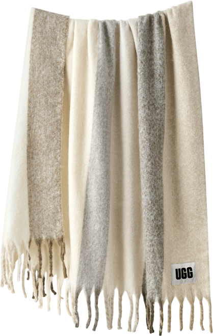 Calyx Stripe Faux Mohair Throw, 50" x 70"