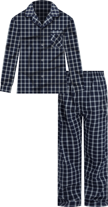 Men's Woven Button Down Pajama Sleep Set
