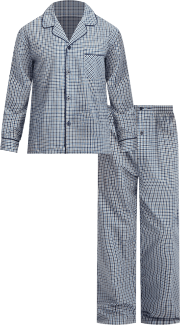 Men's Woven Button Down Pajama Sleep Set