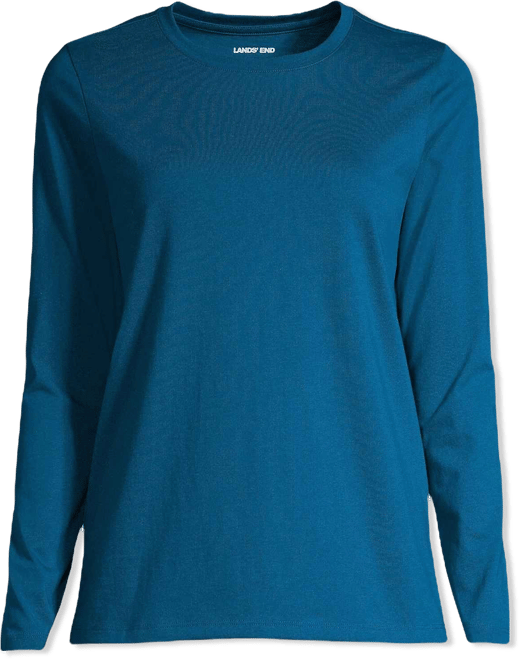 Women's Supima Cotton Relaxed Long Sleeve Crew Neck T-Shirt