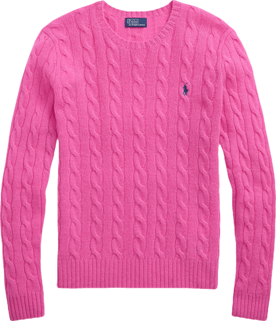 Women's Cable Wool-Cashmere Crewneck Sweater