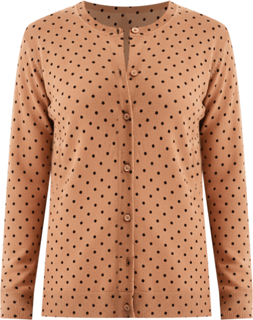 Women's Printed Crewneck Button-Front Cardigan, Macy's Exclusive