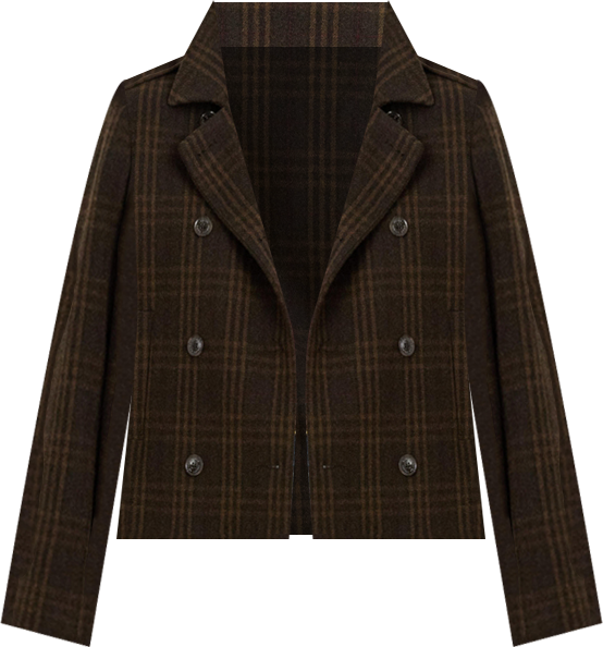 Women's Short Double-Breasted Wool Coat