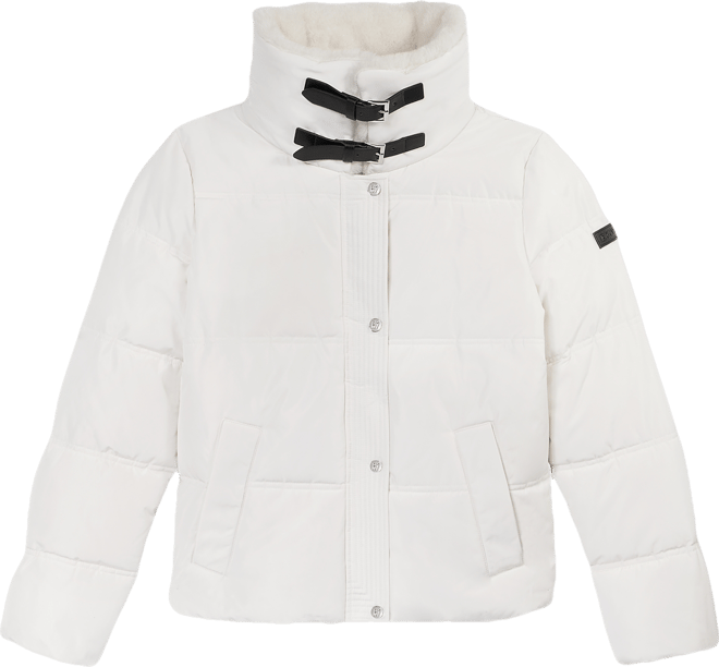 Women's Faux-Fur-Collar Zip-Front Puffer Coat