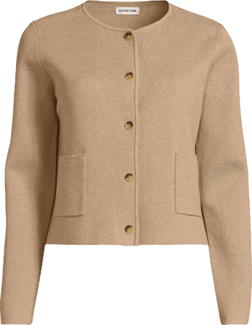 Plus Size Fine Gauge Cotton Milano Blazer Sweater