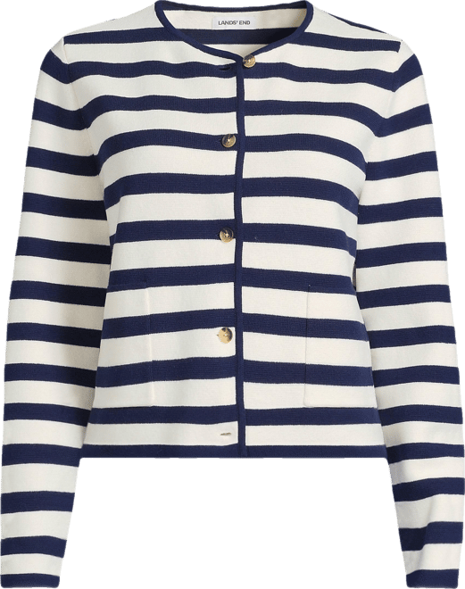 Plus Size Fine Gauge Cotton Milano Blazer Sweater