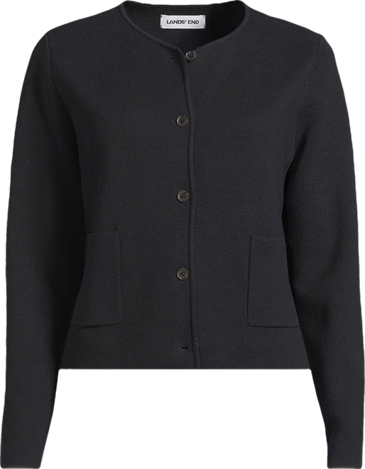 Plus Size Fine Gauge Cotton Milano Blazer Sweater