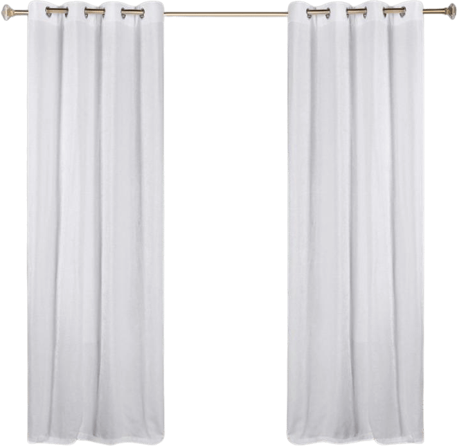 Noor Chenille Semi-Blackout Machine Washable Curtains, Set of 2 Panels, 52"x96